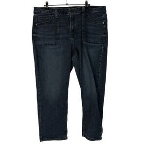 Lane Bryant Dark Wash High Rise Capri Jeans 18